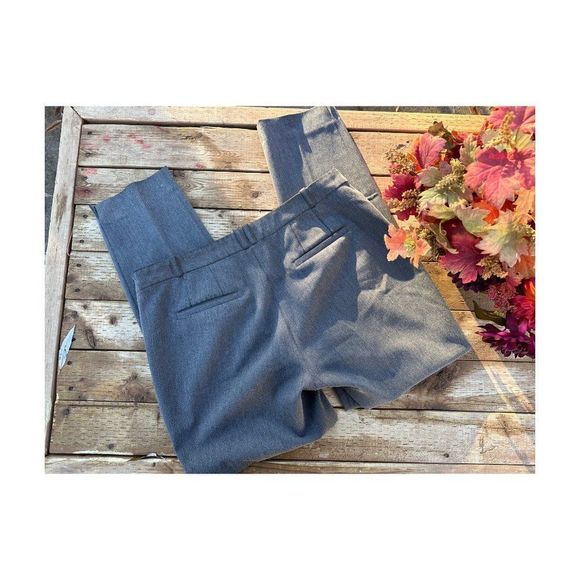 Esprit Brushed Grey High Waist Ankle Pants Trousers 4 Pocket Sz 10 - Picture 2 of 16